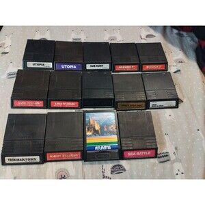 Lot of 14 Intellivision Games - Space Spartans, Atlantis, Utopia - Tested & Work
